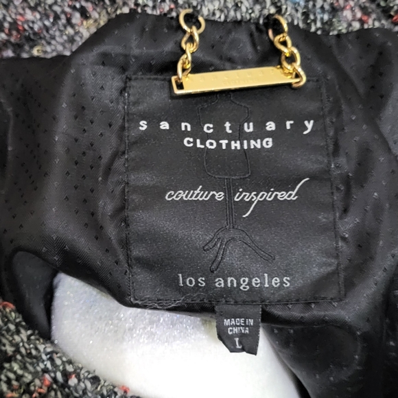 NWOT Sanctuary Anthropologie blazer, full zip jacket, zip pockets, Sz Lg - Picture 15 of 16